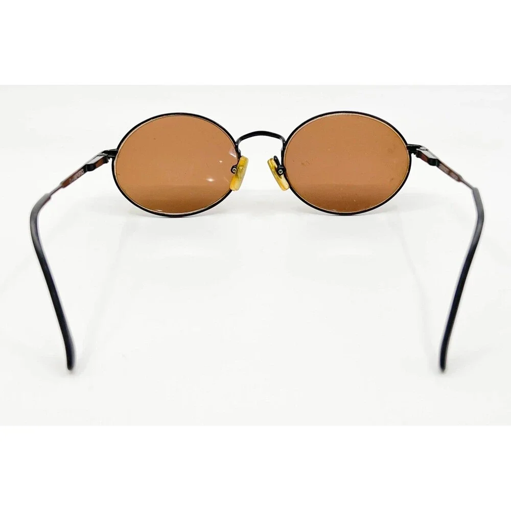Serengeti Sunglasses Mens Black Oval Corning Optics Brown Lens 43022